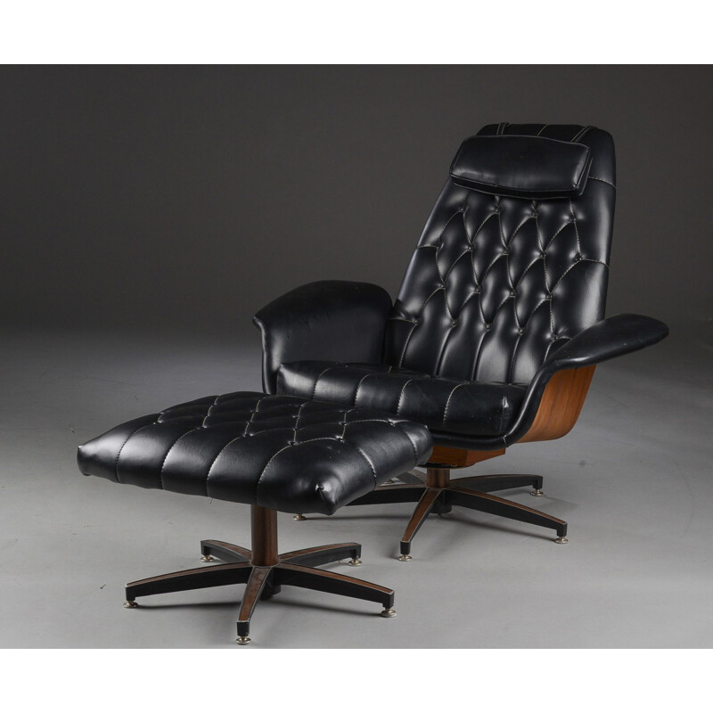 Easy chair and ottoman "MR", George MULHAUSER - 1960s