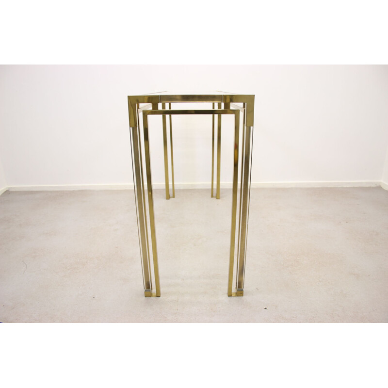 Vintage Golden plexiglass or lucite sidetable from Charels hollis jones 1980