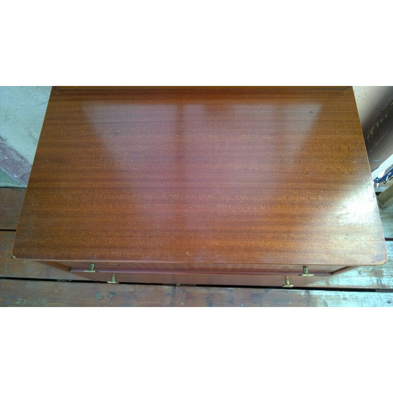 Exotic wood veneer vintage dressing table 1960