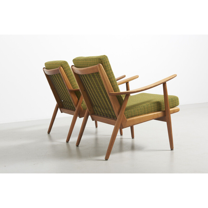 Fauteuils Vintage Easy Chairs en frêne 1960