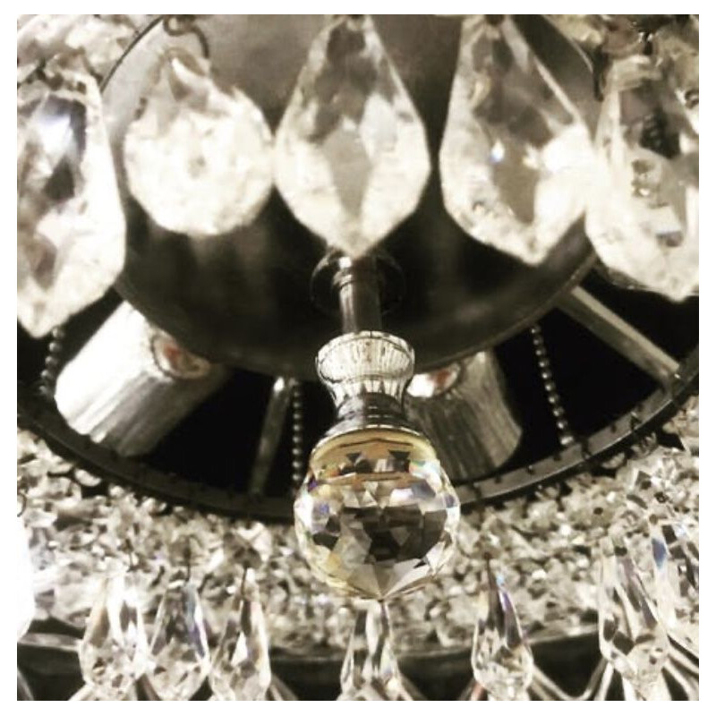 Vintage Kinkeldey crystal chandelier 1960
