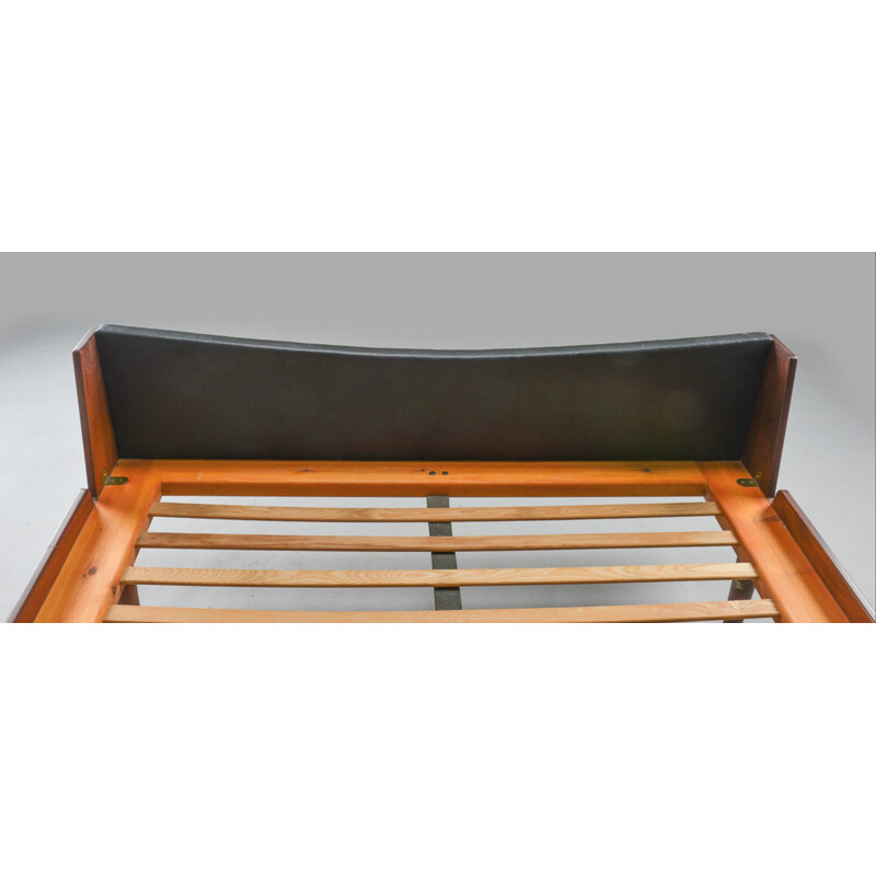 Midcentury Teak double bed with Cane headboard by Hans Wegner Danish