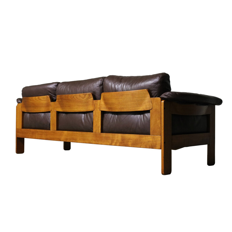 Vintage sofa set in brown leather, Niels Eilersen 1970