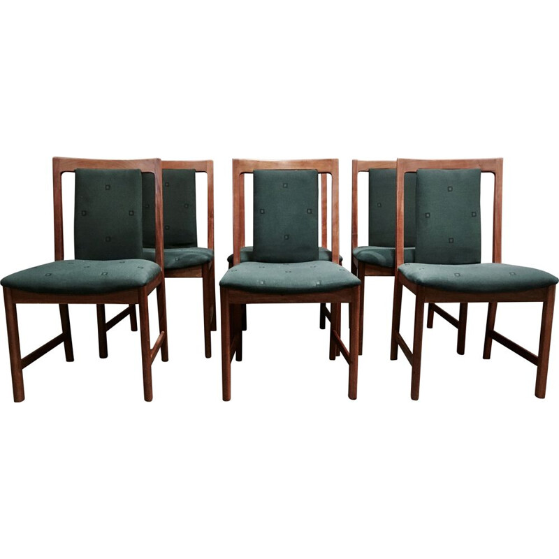 Set of 6 vintage Karl Erik Ekselius Scandinavian 1950 chairs