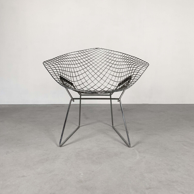 Vintage Chromed Diamond Chair by Harry Bertoia for Knoll, 1970s