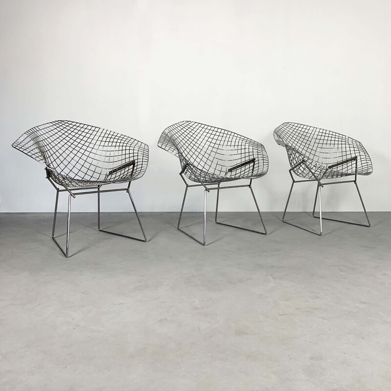 Vintage Chromed Diamond Chair by Harry Bertoia for Knoll, 1970s