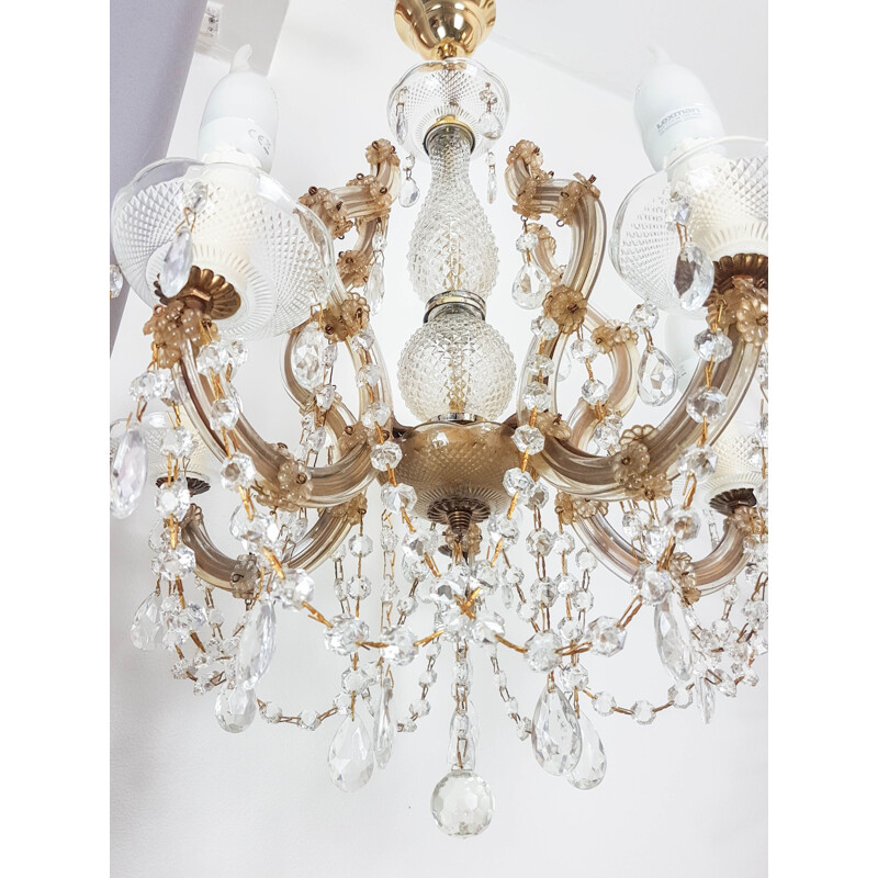 Vintage Cage Marie Therese chandelier with 6 lights, Italy 1920