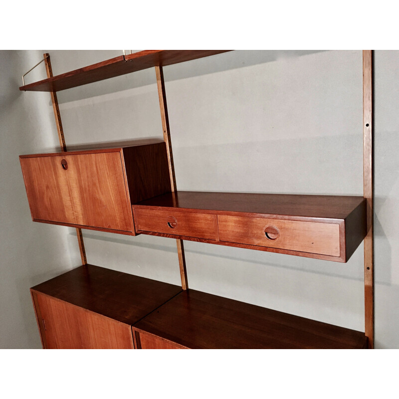 Vintage Sorensen modular shelf for H G Mobler Scandinavian 1950s