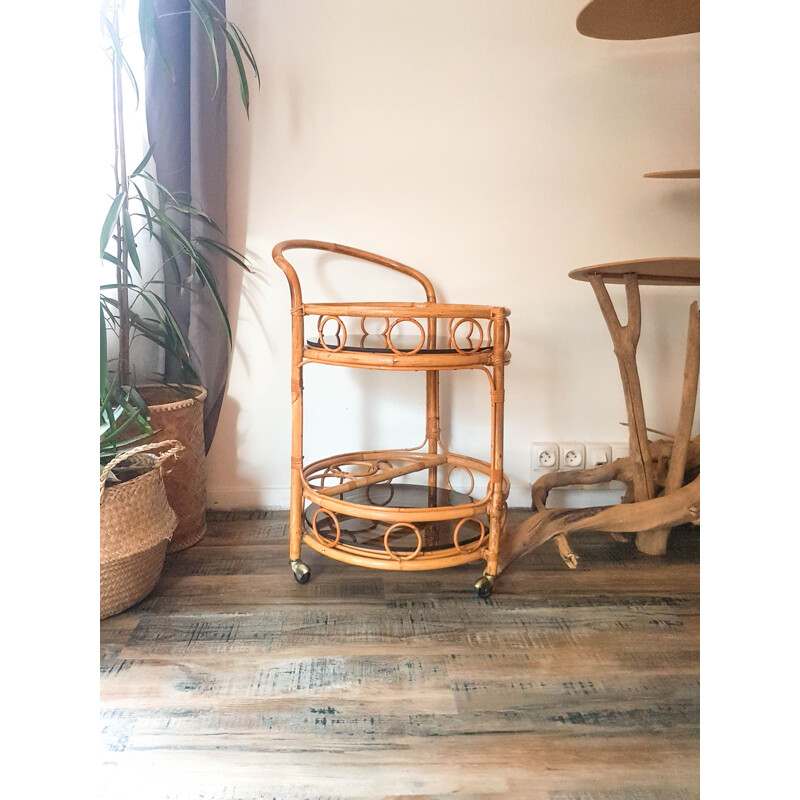 Mid century bamboo sideboard 1950's