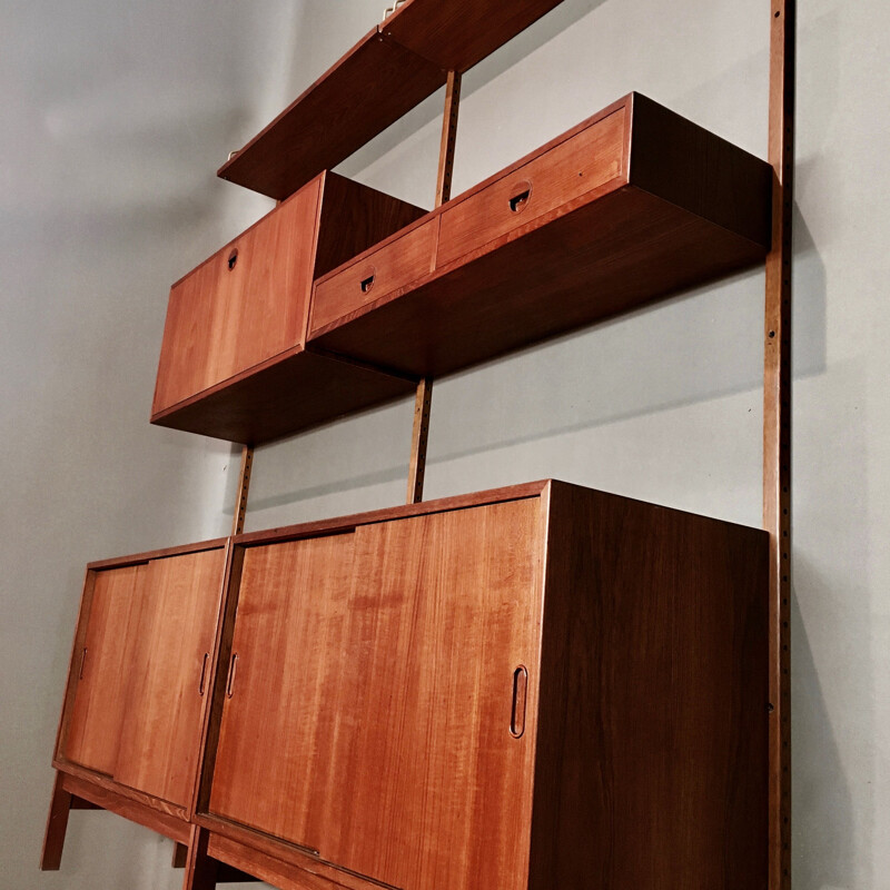 Vintage Sorensen modular shelf for H G Mobler Scandinavian 1950s