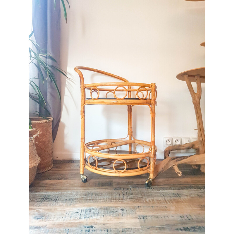 Mid century bamboo sideboard 1950's