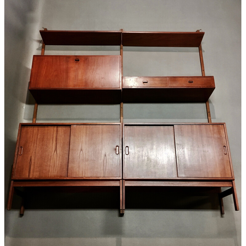 Vintage Sorensen modular shelf for H G Mobler Scandinavian 1950s