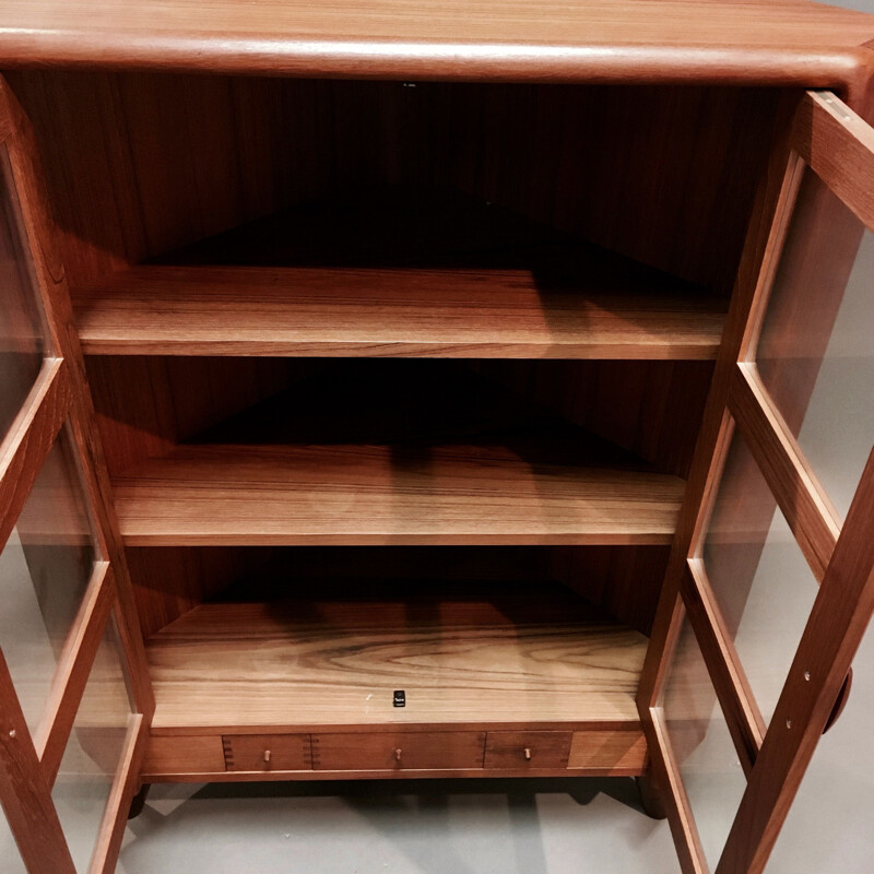 Vintage Scandinavian teak corner chest of drawers 1950's