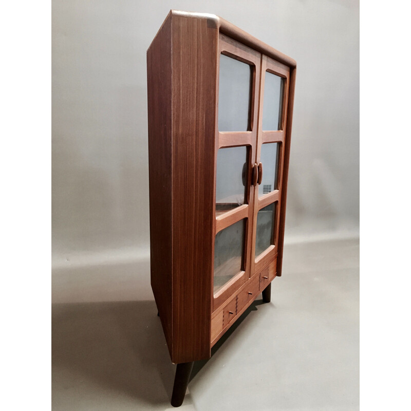 Vintage Scandinavian teak corner chest of drawers 1950's