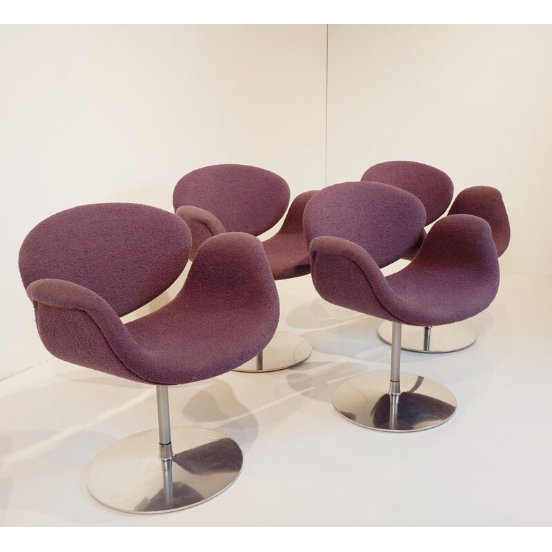 Set of 4 tulip vintage chairs By Pierre Paulin For Artifort, 1970