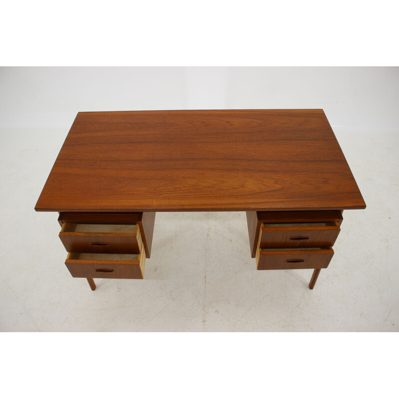 Vintage Teak Writing Desk Danish 1960s