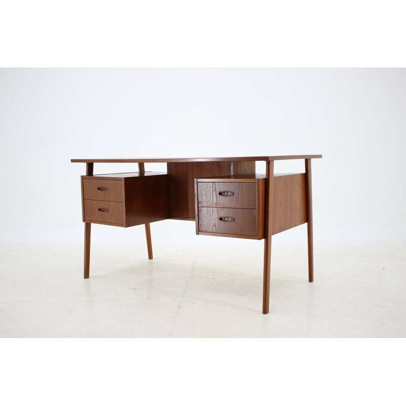 Vintage Teak Writing Desk Danish 1960s