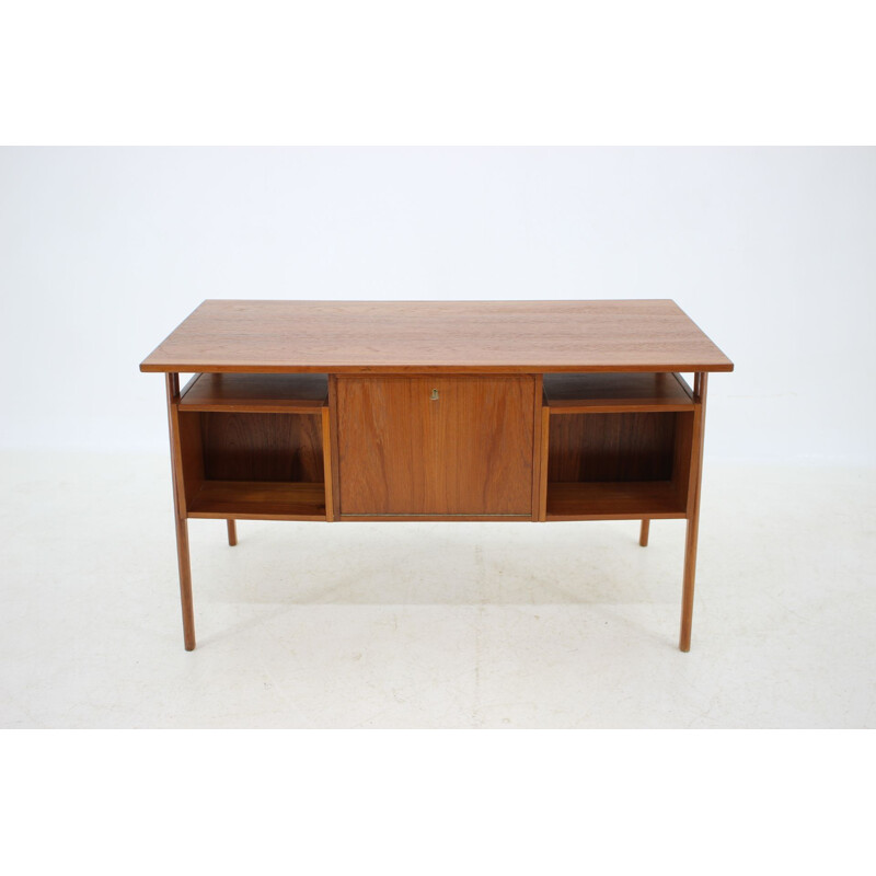 Vintage Teak Writing Desk Danish 1960s