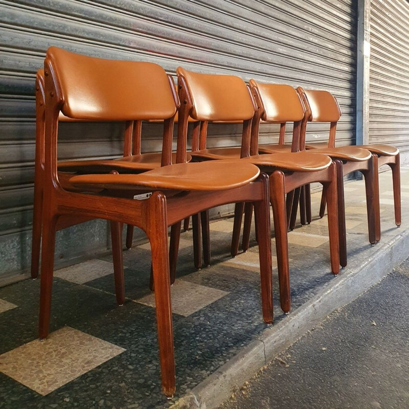 Set of 8 Vintage Rosewood Erik Buch Chairs For Od Møbler - Model 49 1960s