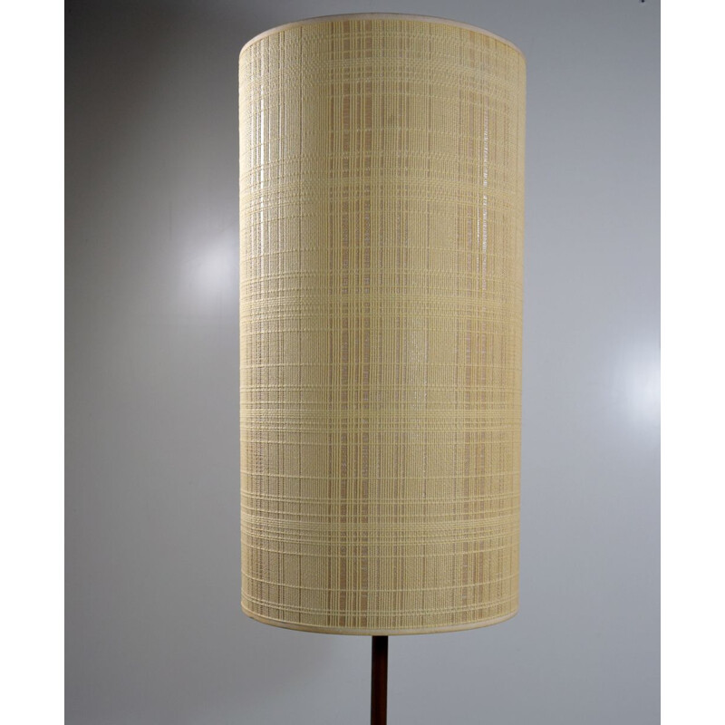 Vintage teak and rhodoïd lined cord floor lamp, 1960