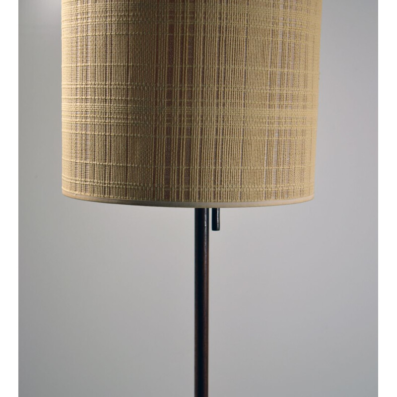 Vintage teak and rhodoïd lined cord floor lamp, 1960