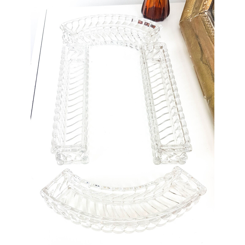 Vintage Baccarat crystal table runner Display 1990