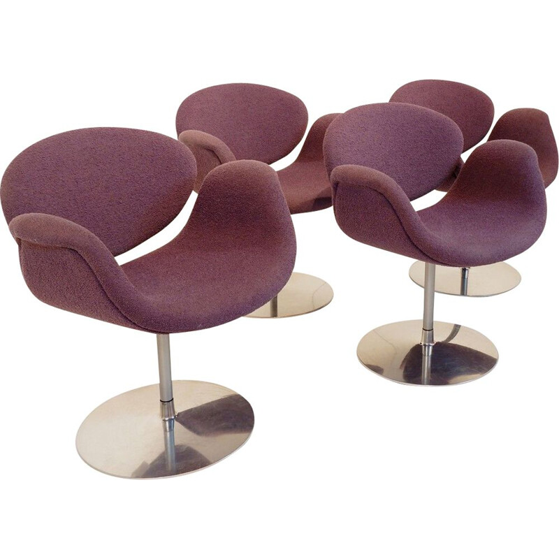 Set of 4 tulip vintage chairs By Pierre Paulin For Artifort, 1970