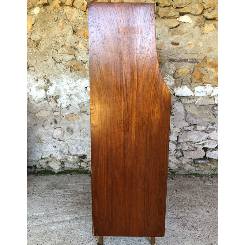 Vintage Secretaire teak storage cabinet by TAB scandinave 1960