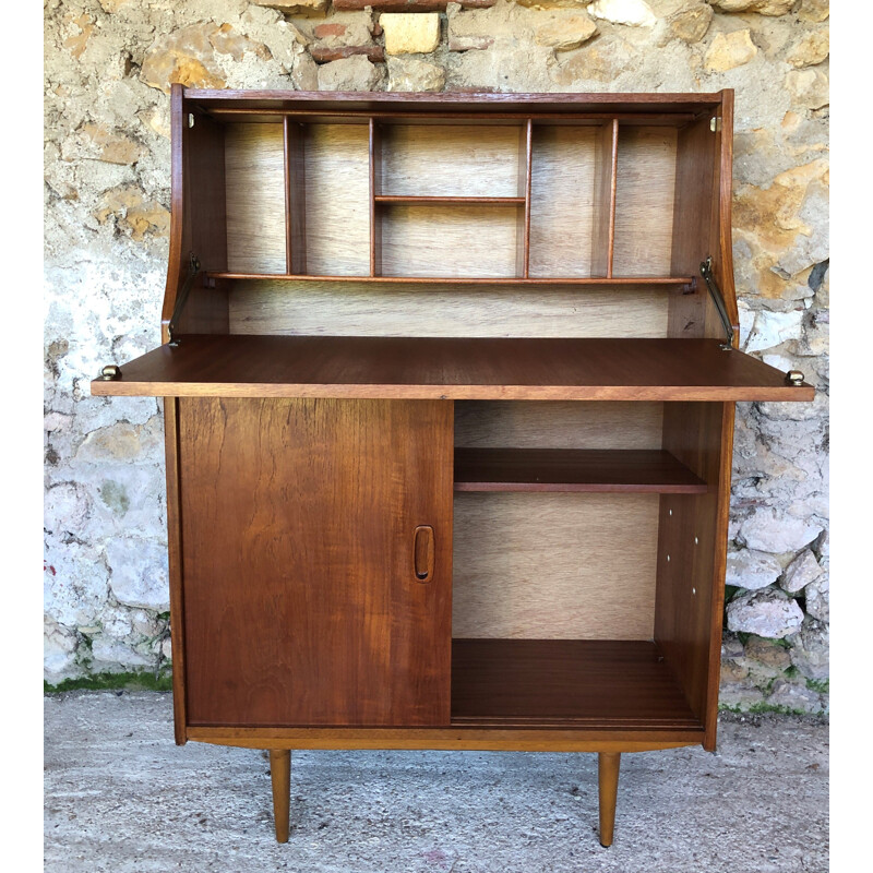 Vintage Secretaire teak storage cabinet by TAB scandinave 1960