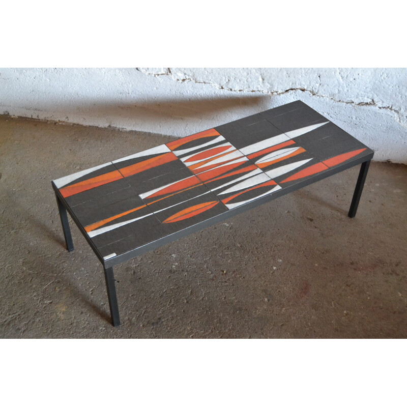 Coffee table "shuttle" Roger Capron - 1960s