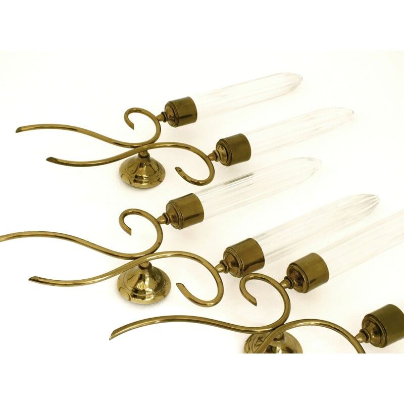 Set of 3 vintage sconces by Angelo Lelli for Arredoluce, Italy 1950