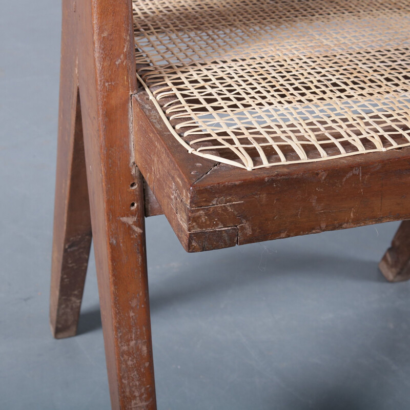 Vintage Armchair for Chandigarh,Pierre Jeanneret Cane India, 1950