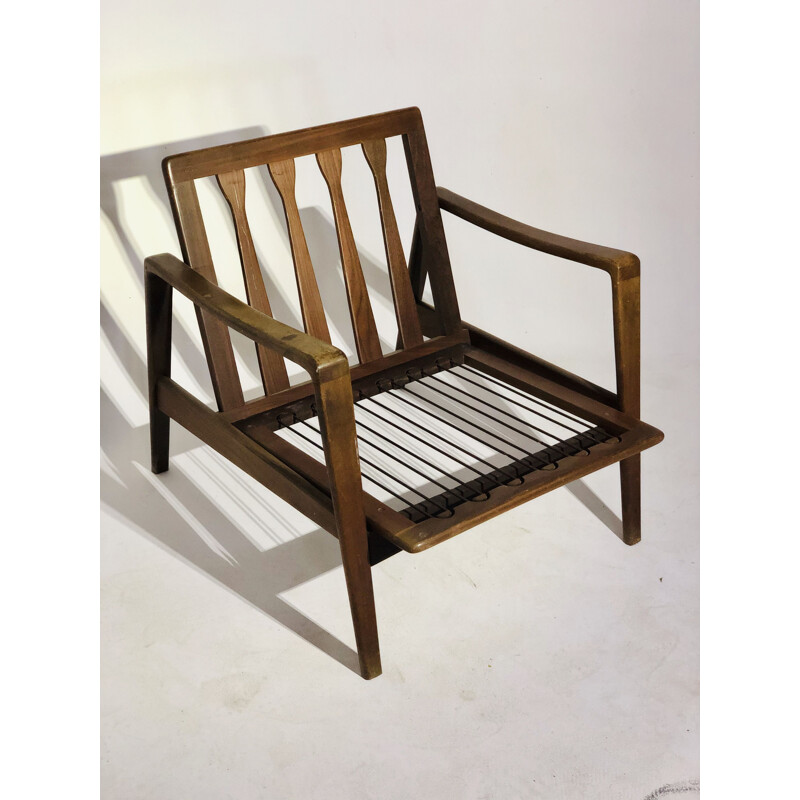 Vintage Scandinavian teak armchair 