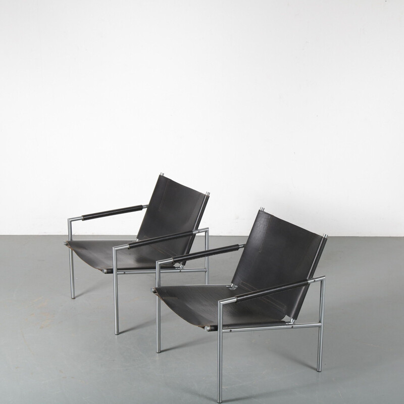 Pair of easy chairs by  Martin Visser for 't Spectrum in the Netherlands 1960s