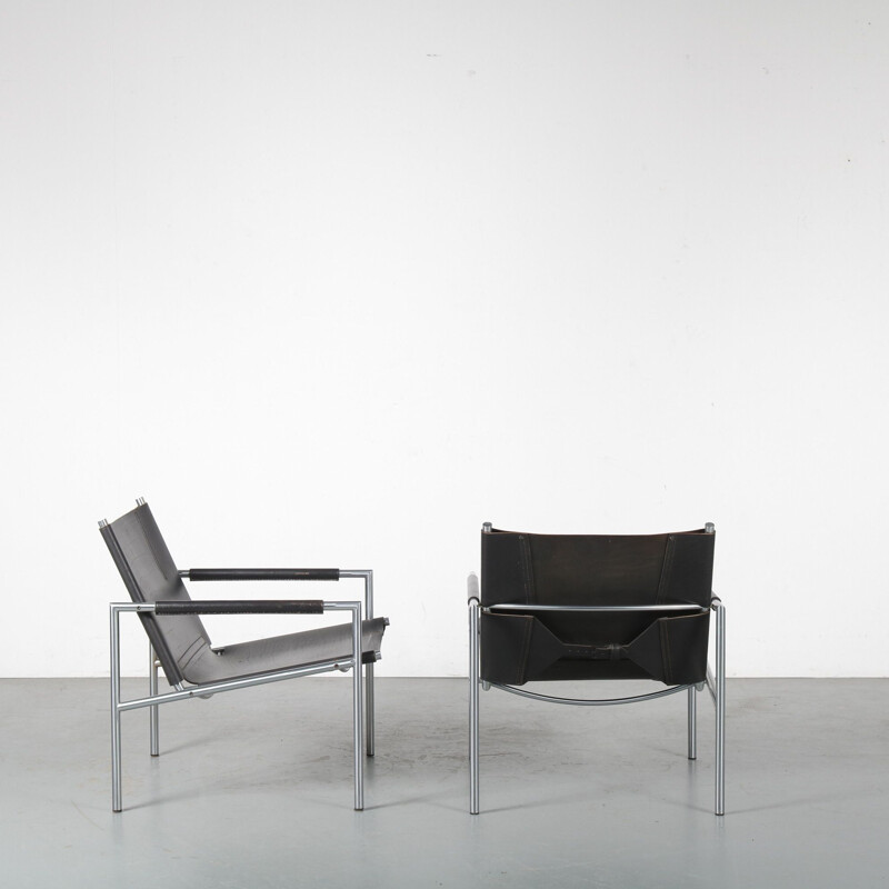Pair of easy chairs by  Martin Visser for 't Spectrum in the Netherlands 1960s