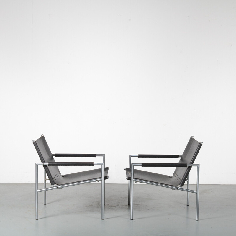 Pair of easy chairs by  Martin Visser for 't Spectrum in the Netherlands 1960s