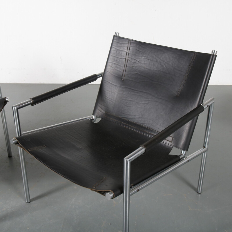 Pair of easy chairs by  Martin Visser for 't Spectrum in the Netherlands 1960s