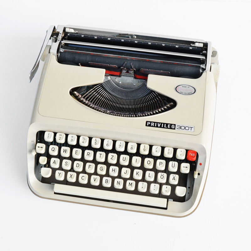 Machine à écrire Vintage Suitcase Privileg T300, Japon 1970