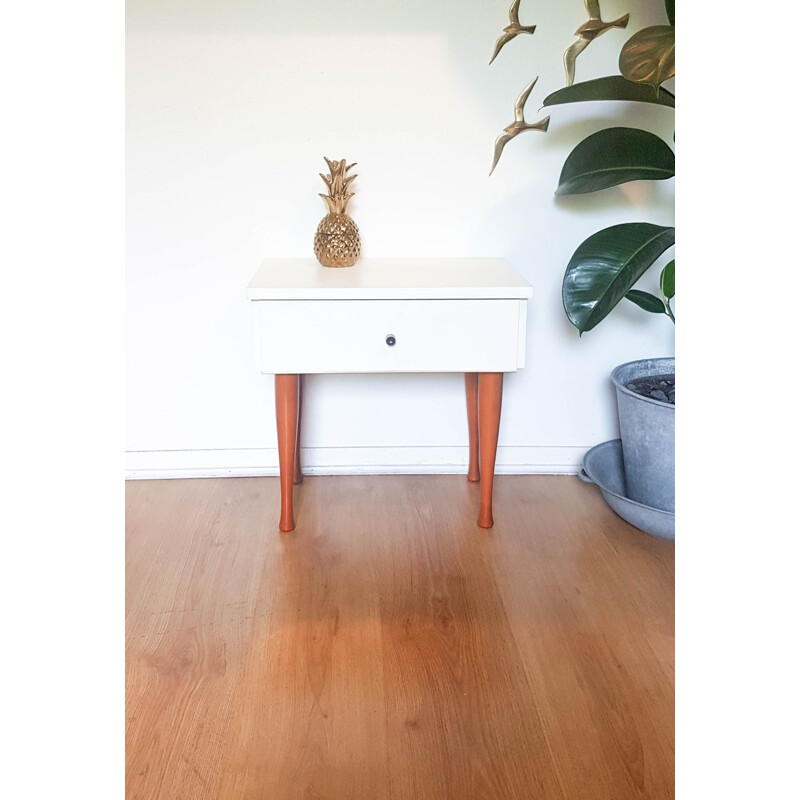 Vintage bedside table White 