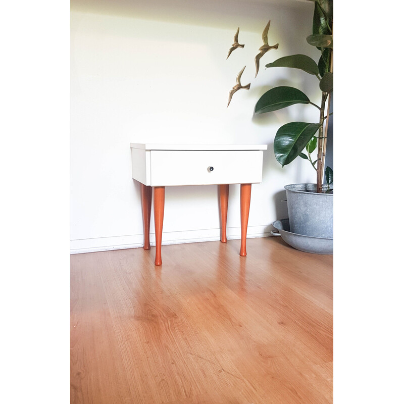 Vintage bedside table White 