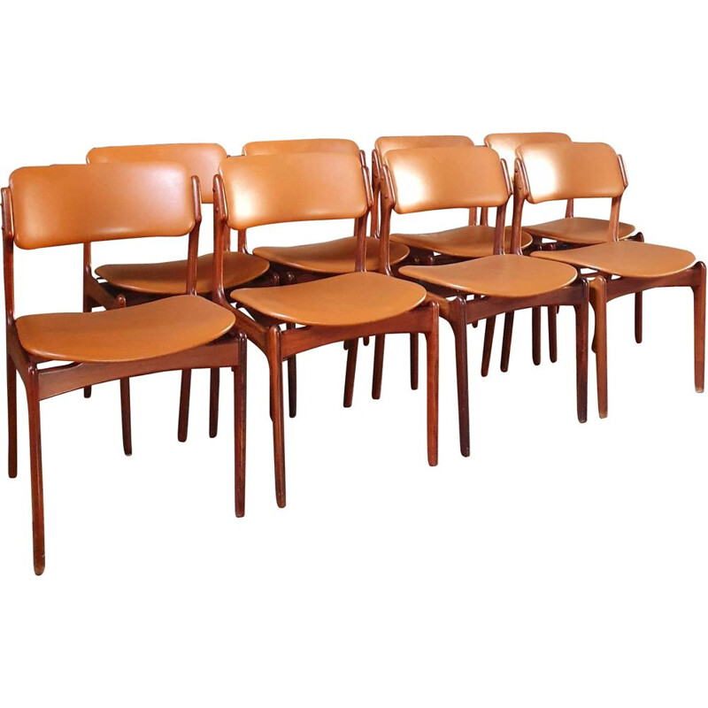 Set of 8 Vintage Rosewood Erik Buch Chairs For Od Møbler - Model 49 1960s