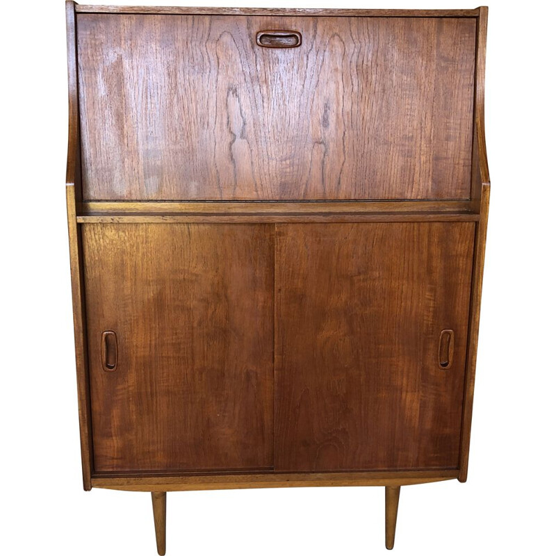 Vintage Secretaire teak storage cabinet by TAB scandinave 1960