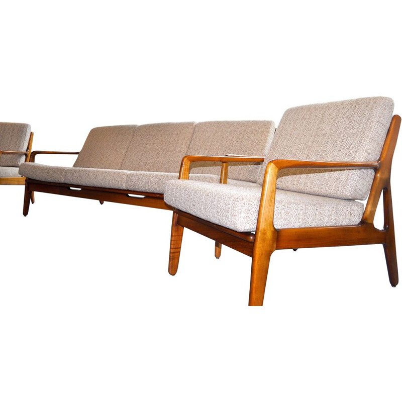 Vintage living room set by Arnne Vodder 1950 solid teak 3 pieces 