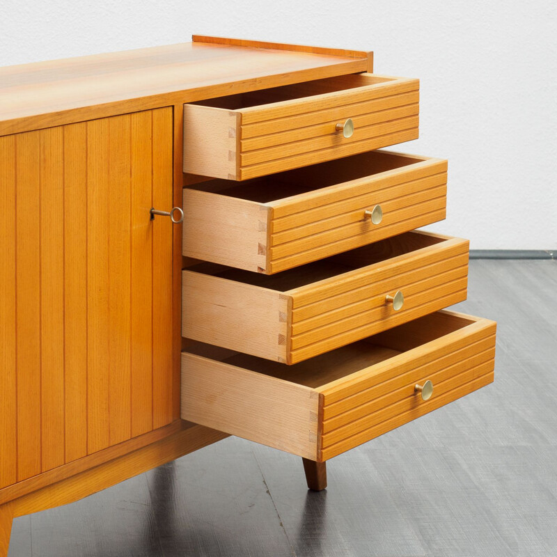 Small walnut veneered vintage sideboard 1950