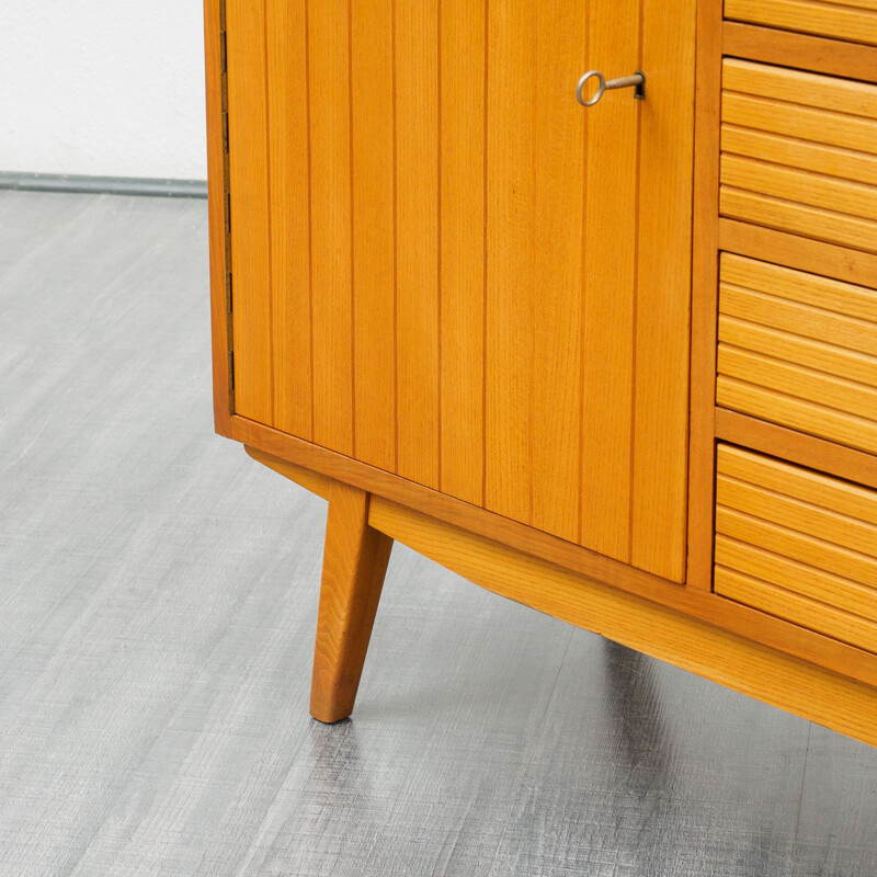 Small walnut veneered vintage sideboard 1950