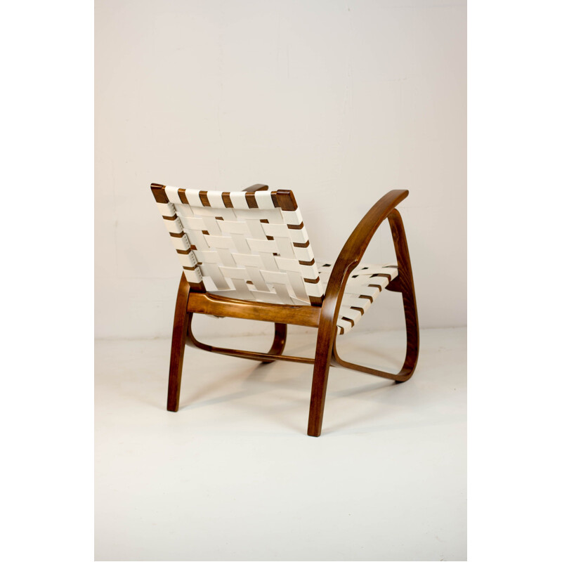 Vintage Longue Armchair by Jan Vanek Art Deco 1930s