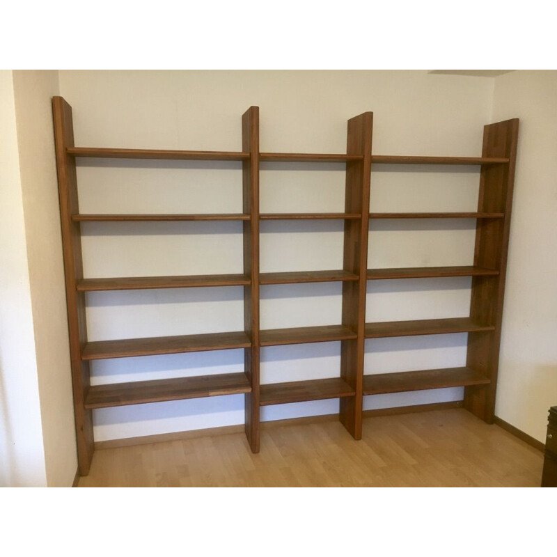 Vintage shelf in solid elm from Pierre Chapo 1970