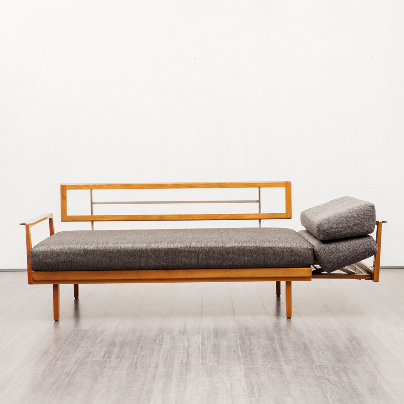 Vintage Sofa Knoll Antimott daybed, walnut 1960s