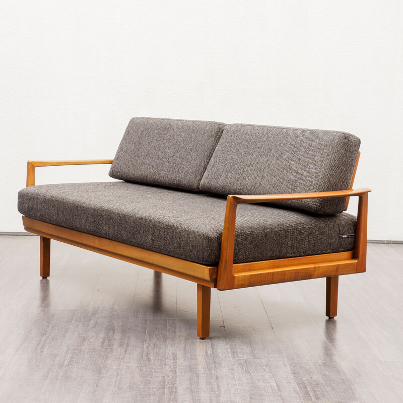 Canapé Vintage Knoll Antimott daybed, noyer 1960