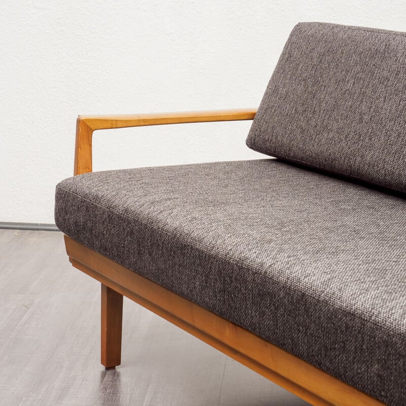 Canapé Vintage Knoll Antimott daybed, noyer 1960